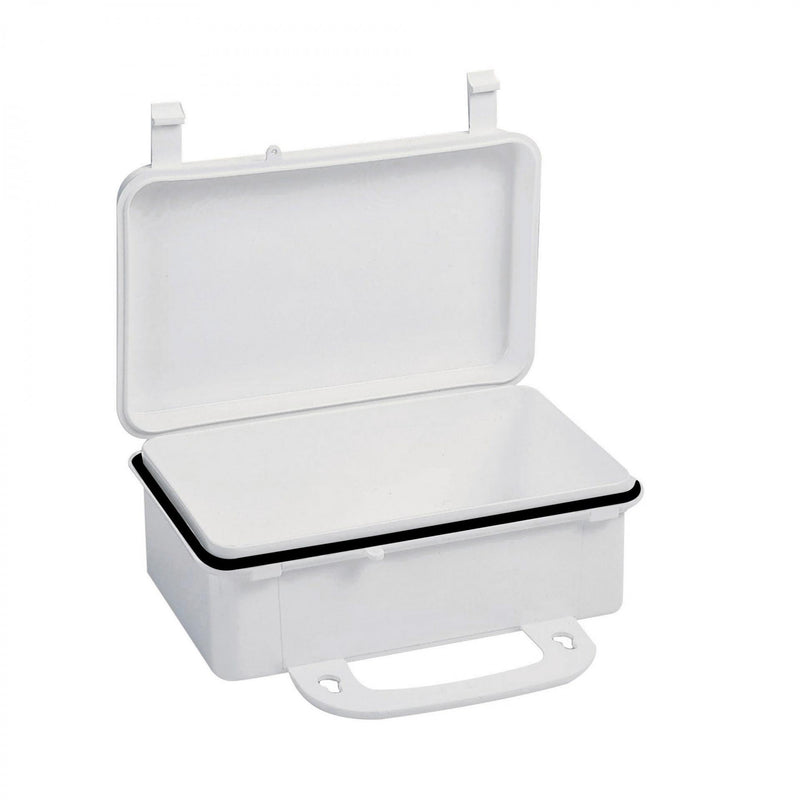 Durham First Aid Plastic Box, 10 Unit, Gasket, Living Hinge, White (Pack of 50)
