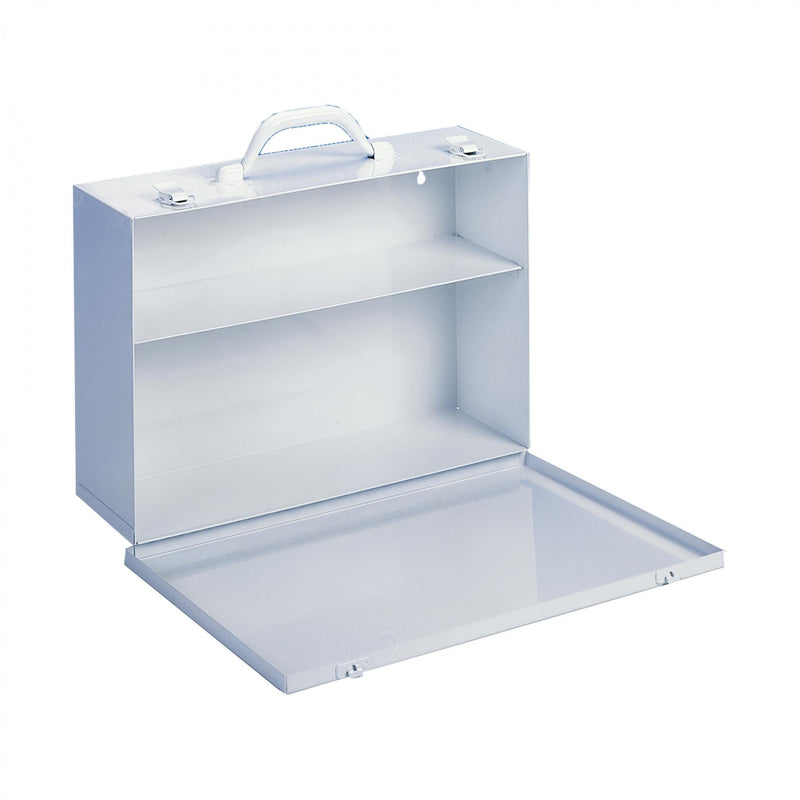 Durham 7Fx First Aid Cabinet, 2 Fixed Shelves, Swing Down Door, White