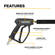 59" Pressure Washer Gun & Wand Assembly BE Power Equipment