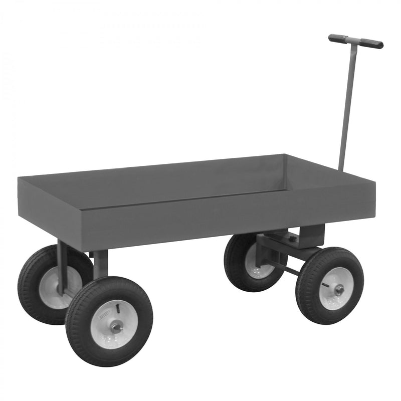 Durham 5Th Wheel Truck With 12" x 3-1/2" Pneumatic Wheels, (4) Rigid, 1 Shelf