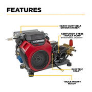 5,000 PSI 5.0 GPM Cold Water Gas Pressure Washer - B5024HETBAS BE Power Equipment