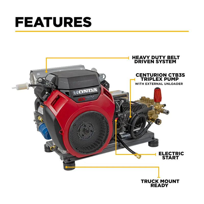5,000 PSI 5.0 GPM Cold Water Gas Pressure Washer - B5024HETBAS BE Power Equipment