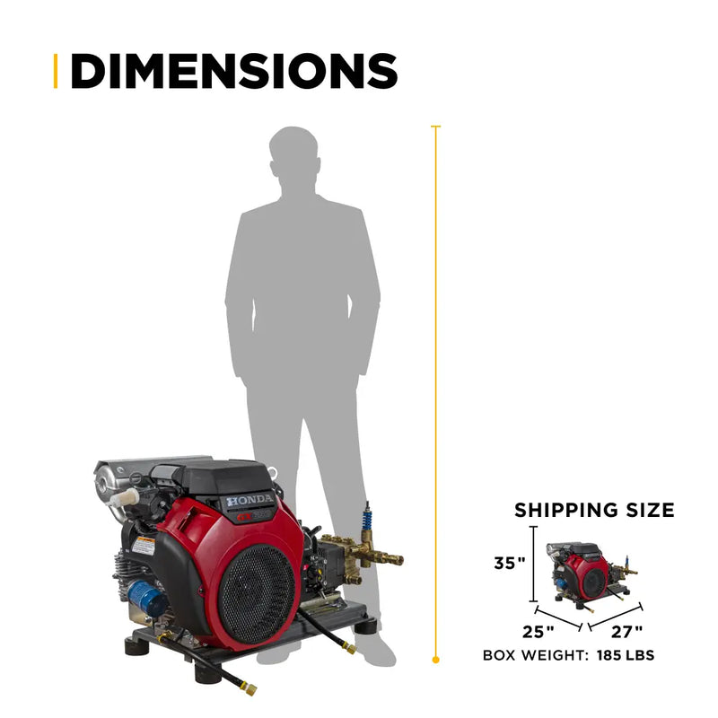 5,000 PSI 5.0 GPM Cold Water Gas Pressure Washer - B5024HTBC BE Power Equipment