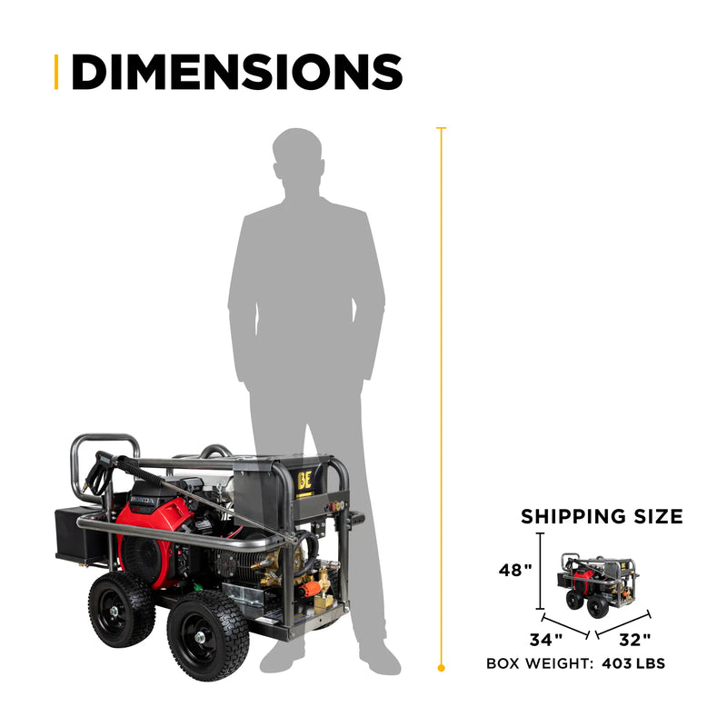 5,000 PSI 5.0 GPM Cold Water Gas Pressure Washer - PE-5024HWEBCOM BE Power Equipment