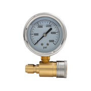 5,000PSI 2.5" Pressure Gauge Kit with 3/8" Quick Connect BE Power Equipment