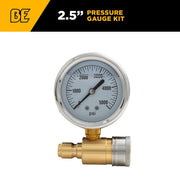 5,000PSI 2.5" Pressure Gauge Kit with 3/8" Quick Connect BE Power Equipment