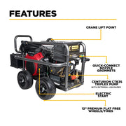 5,100 PSI 5.0 GPM Cold Water Gas Pressure Washer - B5024HEBAS BE Power Equipment