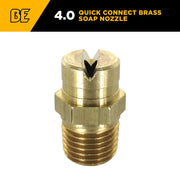 65° 1/4" MEG Chemical Pressure Washer Brass Nozzle - 4.0 Orifice BE Power Equipment