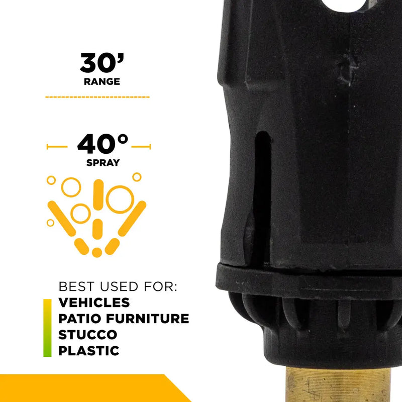 65° 1/4" Quick Connect Long Range & Short Range Soap Nozzle - 4.0 Orifice BE Power Equipment