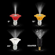 65° 1/4" Quick Connect Long Range & Short Range Soap Nozzle - 4.0 Orifice BE Power Equipment