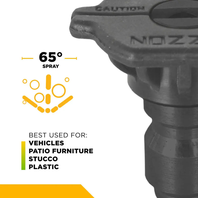65° 1/4" Quick Connect Plastic Chemical Pressure Washer Nozzle - 4.0 Orifice BE Power Equipment