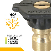 65° Quick Connect Chemical (Soaper) Pressure Washer Nozzle 4.0 Orifice BE Power Equipment