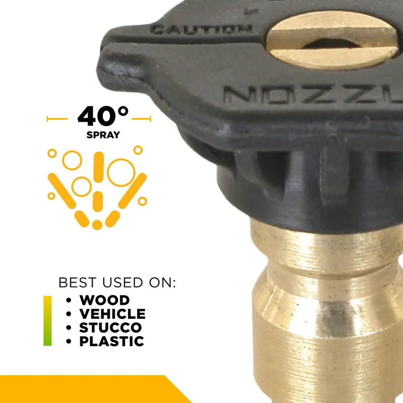 65° Quick Connect Chemical (Soaper) Pressure Washer Nozzle 4.0 Orifice BE Power Equipment