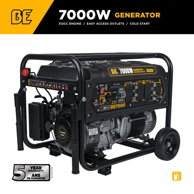 7,000 Watt Generator - BE7000 BE Power Equipment