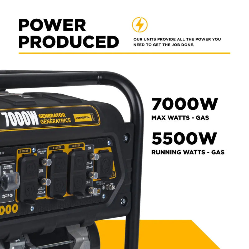 7,000 Watt Generator - BE7000 BE Power Equipment