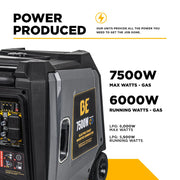 7,500 Watt Dual-Fuel Digital Inverter Generator - BE7500ID BE Power Equipment
