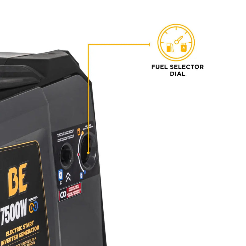 7,500 Watt Dual-Fuel Digital Inverter Generator - BE7500ID BE Power Equipment