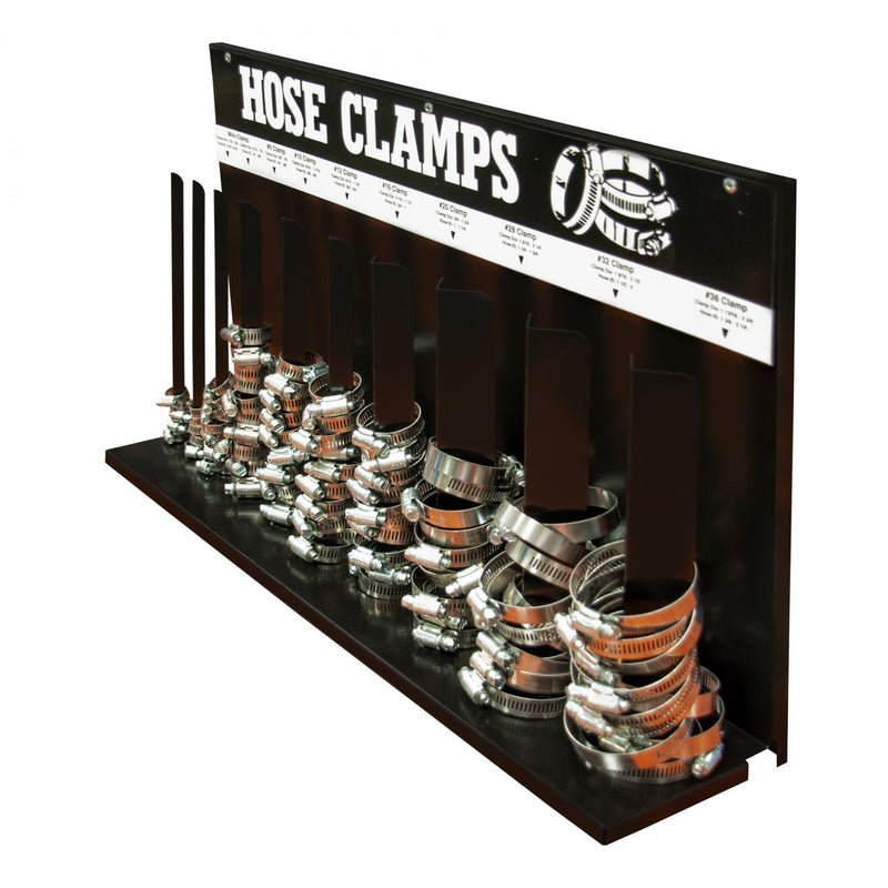 Durham Hose Clamp Rack, 10 Loops, Black