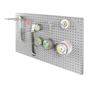 Durham Pegboard Panel, (10) 8″ Hooks Included, Wall Mountable, Gray