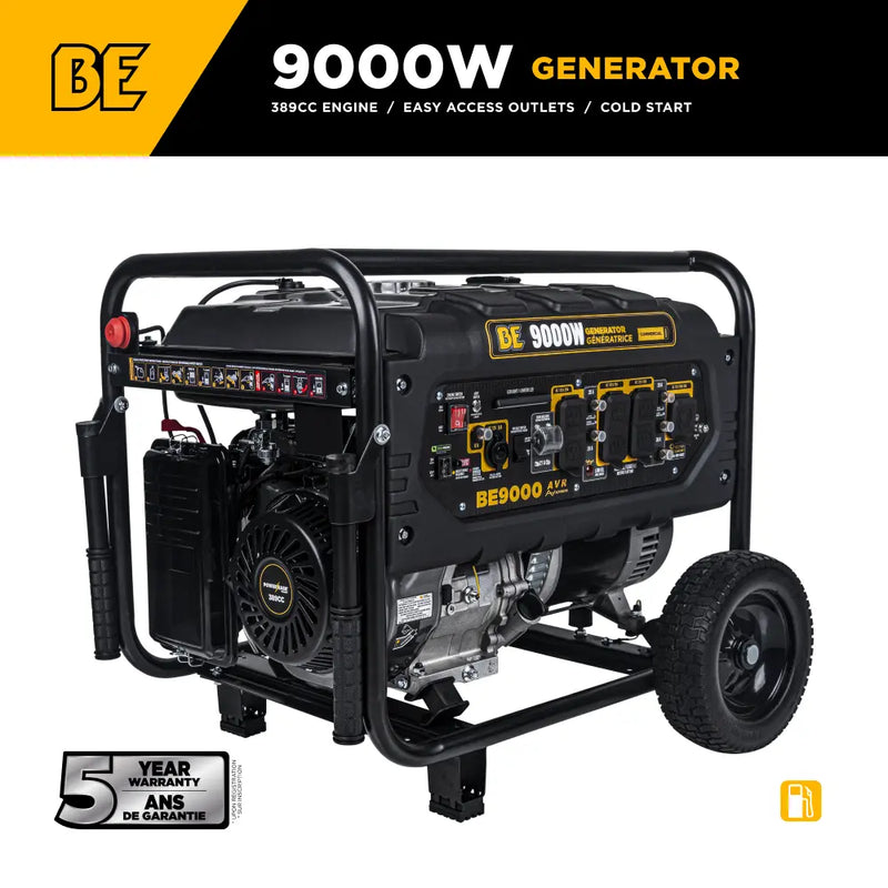 9,000 Watt Generator - BE9000 BE Power Equipment