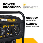 9,000 Watt Generator - BE9000 BE Power Equipment