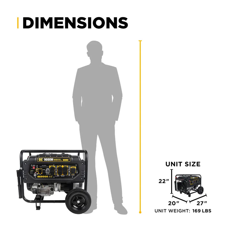 9,000 Watt Generator - BE9000 BE Power Equipment