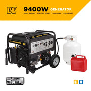 9,400 Watt Dual Fuel Electric Start Generator BE Power Equipment