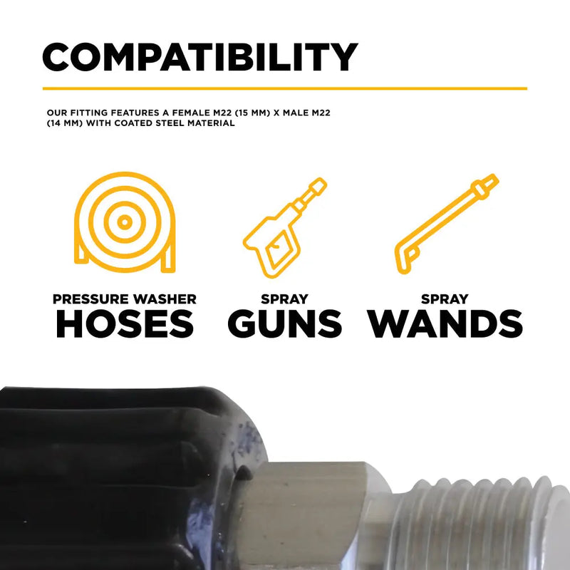 ADAPTER, M22F (14mm) x M22M (15mm) BE Power Equipment