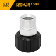 ADAPTER, M22F (15mm) x M22M  (14mm) BE Power Equipment