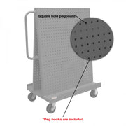 Durham A-Frame Truck With 5" x 2" Phenolic Casters, (2) Rigid, (2) Swivel