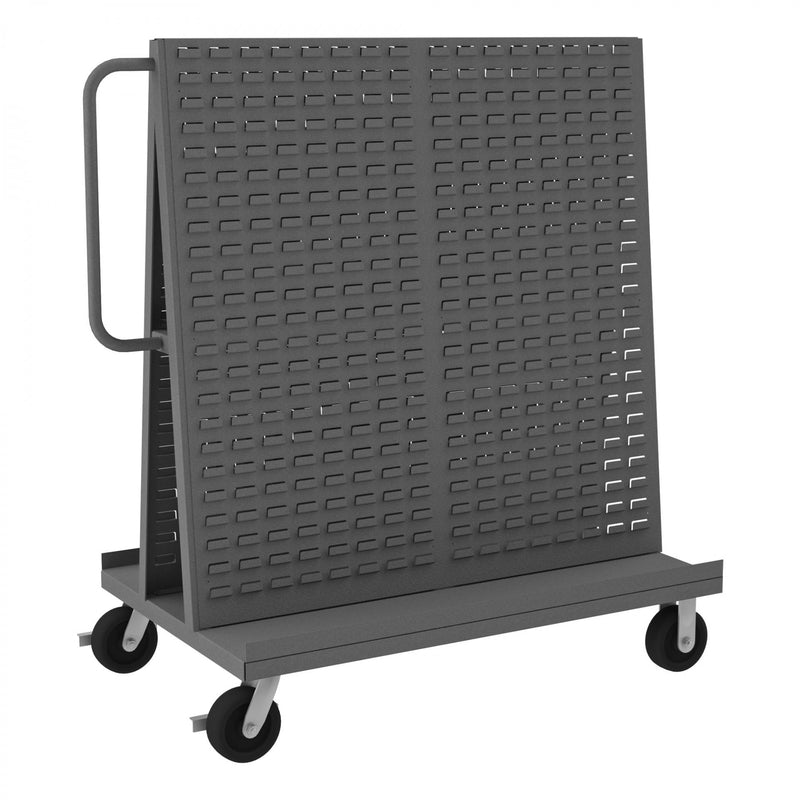 Durham A Frame Truck With 6" x 2" Phenolic Casters, (2) Rigid, (2) Swivel With Side Brakes
