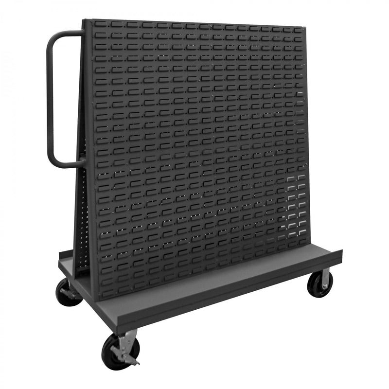 Durham A Frame Truck With 6" x 2" Phenolic Casters, (2) Rigid, (2) Swivel With Side Brakes