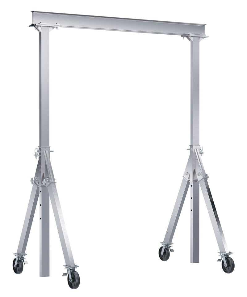 Vestil Adjustable Height Aluminum Gantry Cranes with Total Locking Casters