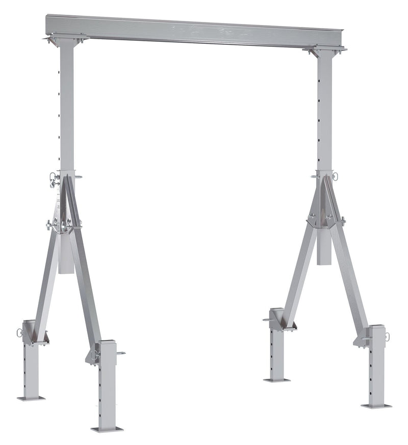 Vestil Adjustable Height Aluminum Gantry Cranes with Adjustable Leveling Option
