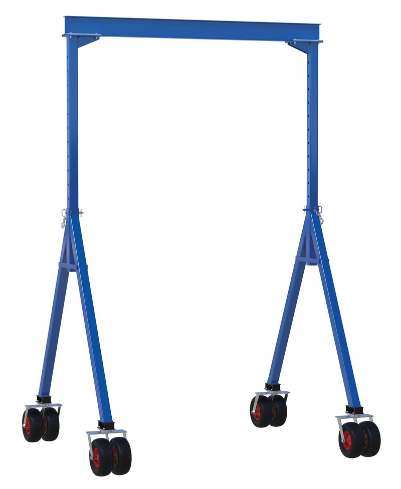 Vestil Adjustable Steel Gantry Cranes with Pneumatic Casters