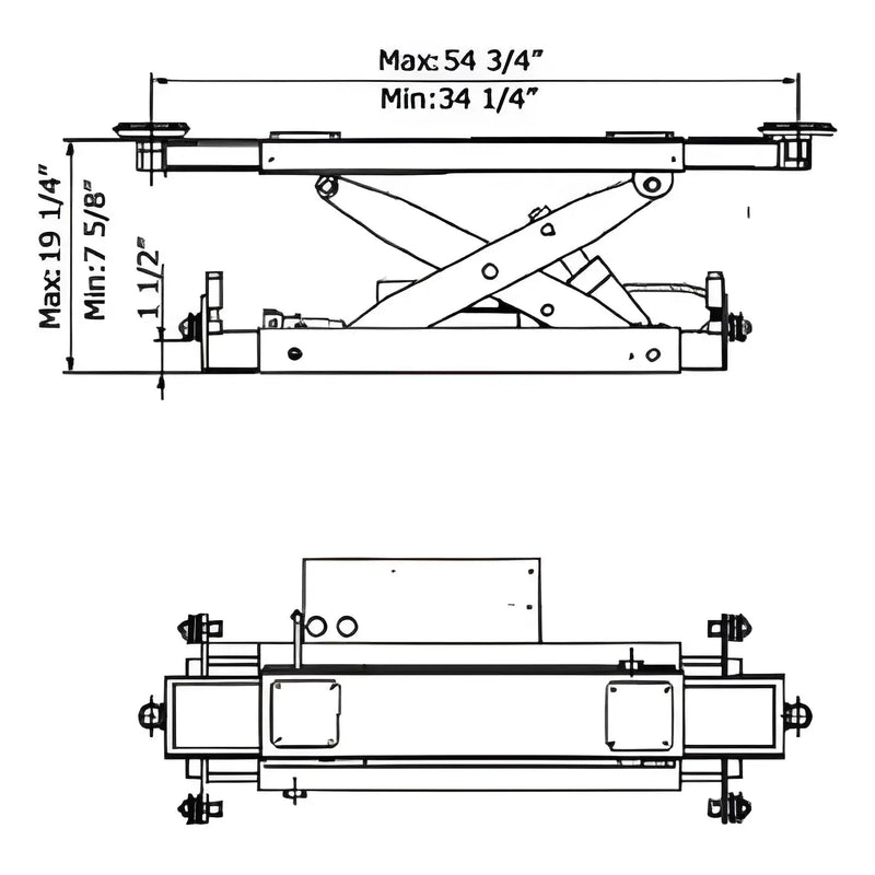 AMGO J6A Pneumatic Rolling Jack 6,000 lbs. Capacity AMGO
