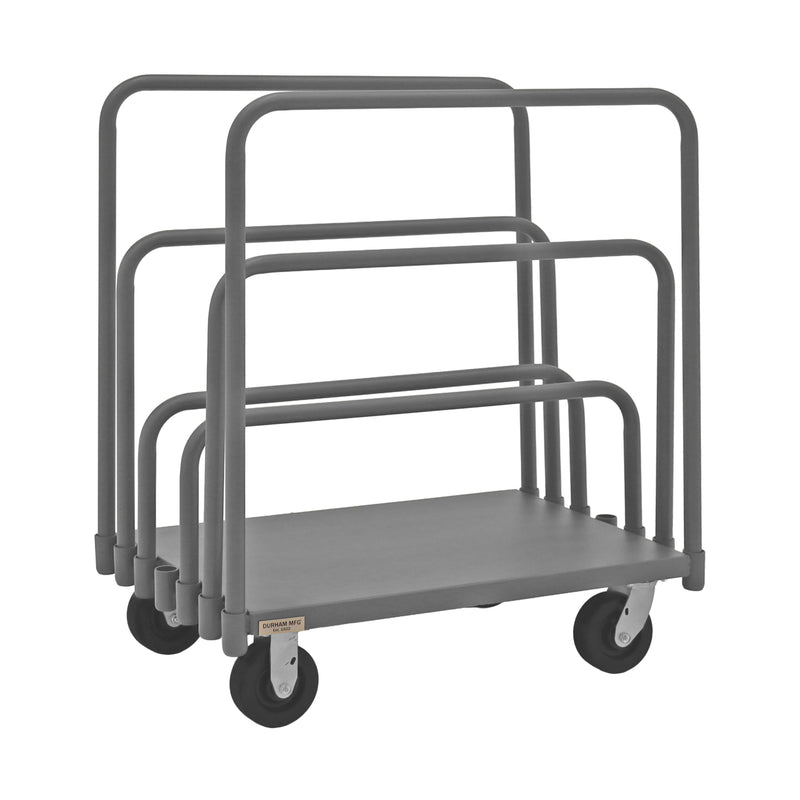 Durham Adjustable Panel Moving Truck With 6" X 2" Phenolic Casters, (2) Rigid And (2) Swivel