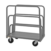 Durham Adjustable Panel Moving Truck With 6" X 2" Phenolic Casters, (2) Rigid And (2) Swivel