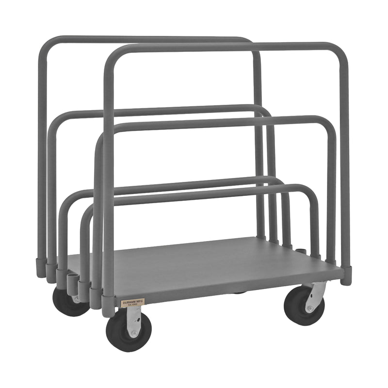 Durham Adjustable Panel Moving Truck With 6" X 2" Phenolic Casters, (2) Rigid And (2) Swivel