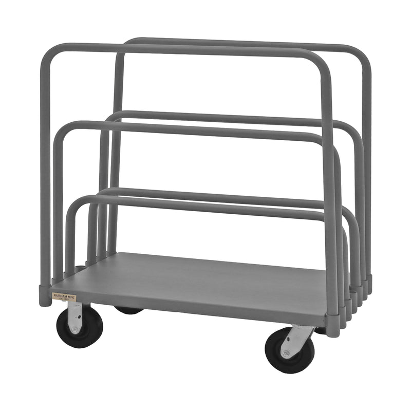 Durham Adjustable Panel Moving Truck With 6" X 2" Phenolic Casters, (2) Rigid And (2) Swivel