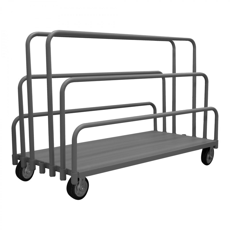 Durham Adjustable Panel Moving Truck With 6" X 2" Mold-On Rubber Casters, (2) Rigid And (2) Swivel