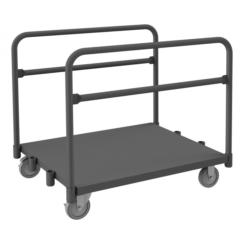 Durham Adjustable Panel Moving Truck 5" X 1-1/4" Polyurethane Casters, (2) Rigid And (2) Swivel