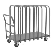 Durham Adjustable Panel Moving Truck With 5" X 2" Mold-On Rubber Casters, (2) Rigid And (2) Swivel