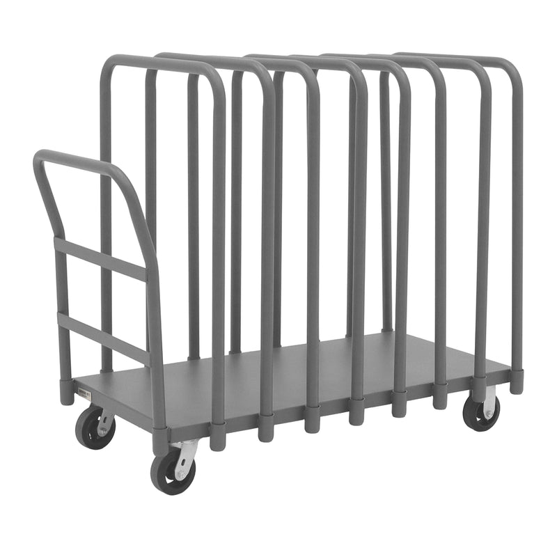 Durham Adjustable Panel Moving Truck With 5" X 2" Mold-On Rubber Casters, (2) Rigid And (2) Swivel