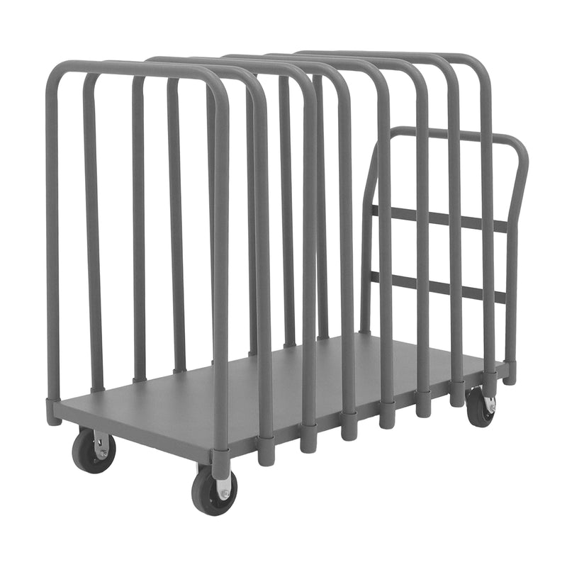 Durham Adjustable Panel Moving Truck With 5" X 2" Mold-On Rubber Casters, (2) Rigid And (2) Swivel
