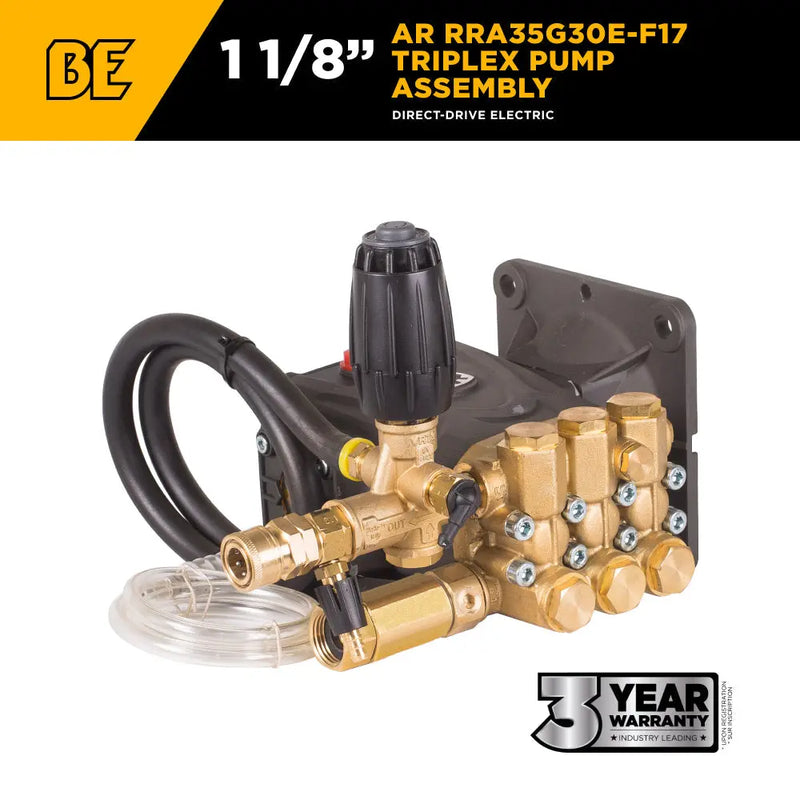 AR RRA35G30E-F17 Pump Assembly – 3.5 GPM, 3,000 PSI, 1 1/8" Shaft BE Power Equipment