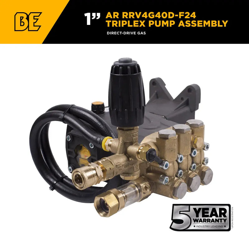 AR RRV4G40D-F24 Pump Assembly – 4.2 GPM, 4,400 PSI, 1" Shaft BE Power Equipment