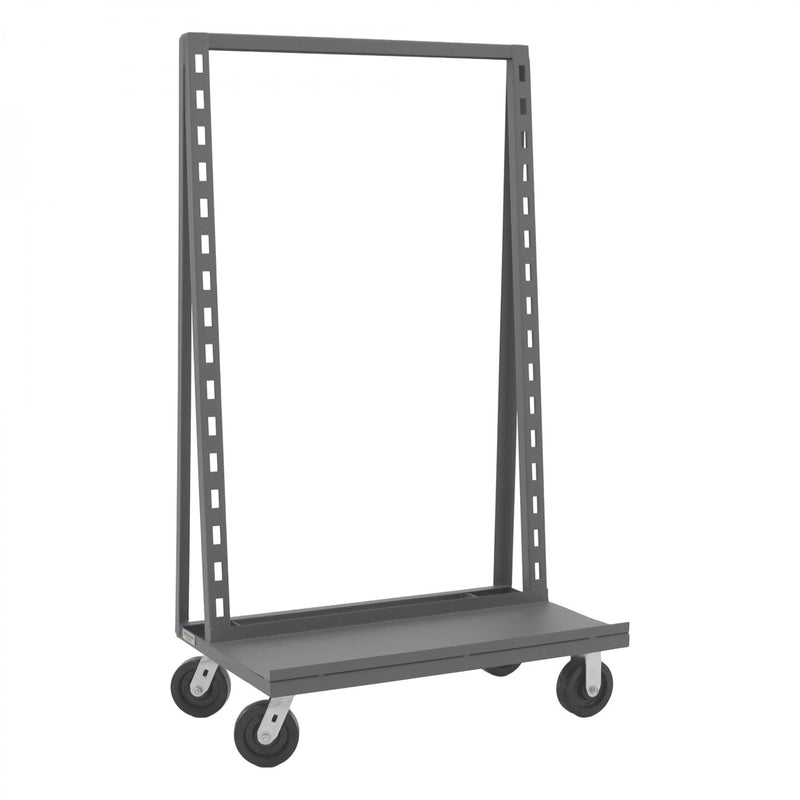 Durham Single Sided Adjust-A-Tray Truck With 6" X 2" Phenolic Casters, (2) Rigid And (2) Swivel