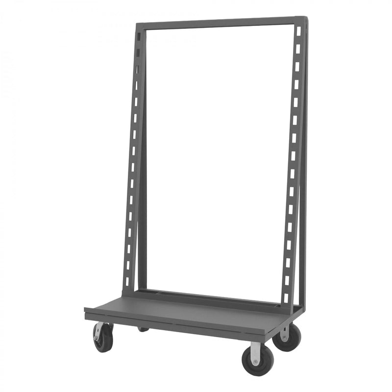 Durham Single Sided Adjust-A-Tray Truck With 6" X 2" Phenolic Casters, (2) Rigid And (2) Swivel