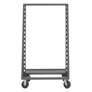 Durham Single Sided Adjust-A-Tray Truck With 6" X 2" Phenolic Casters, (2) Rigid And (2) Swivel